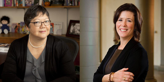 (L-R) A. Lin Goodwin, Evenden Professor of Education and Kelly A. Parkes, Associate Professor of Music & Music Education