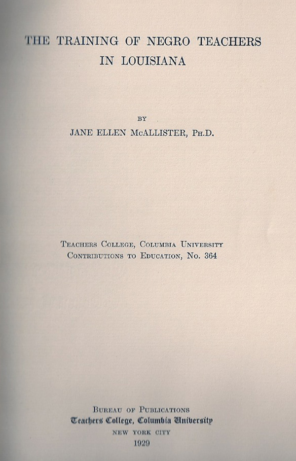 McAllister’s TC thesis