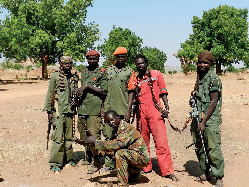 Rebel fighters in Nuba