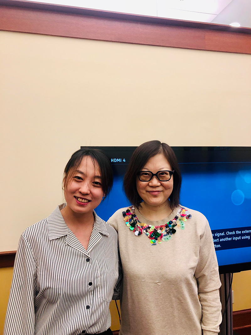 Elune Shi (Ph.D. '20) and Angel Wang