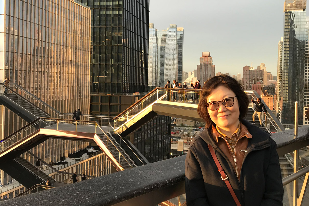 Angel Wang at the Vessel in Hudson Yards